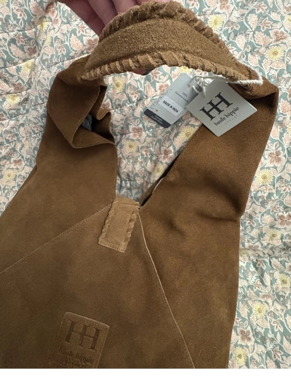 Haute Hippie Brown Suede Shoulder Bag - Picture 2 of 9